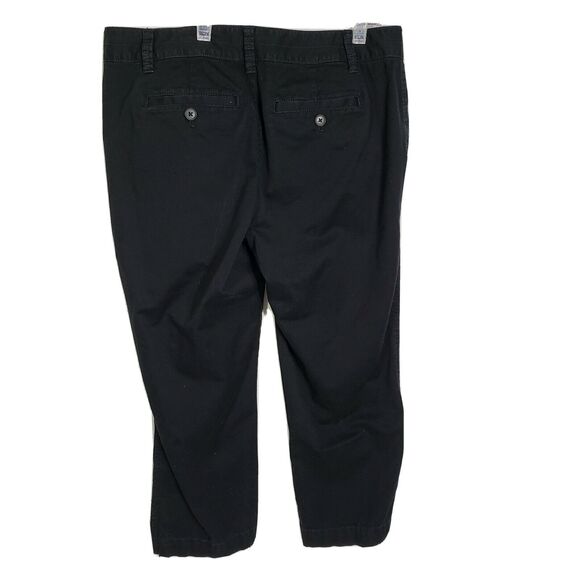 Ann Taylor Loft Women Pants Sz 6 Marisa Cropped Mid Rise Black Stretch Straight - Picture 2 of 10